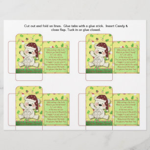 Funny Candy Packet Polar Bear Poop with Saying Flyer