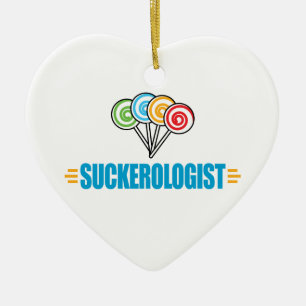 Funny Candy Suckers Ceramic Ornament