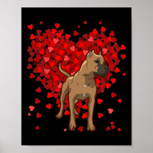 Funny Cane Corso Dog Lover Valentine Poster