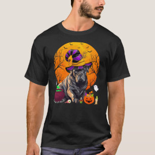 Funny Cane Corso Dog Witch Halloween Dog Lover T-Shirt