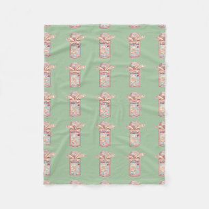 Funny canned fish fleece blanket