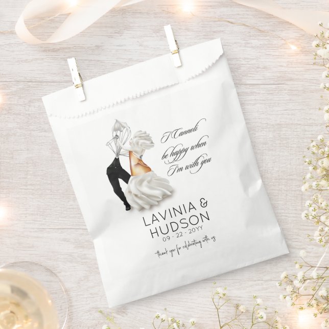 Funny Cannoli Italian Wedding Favour Bag (Clipped)