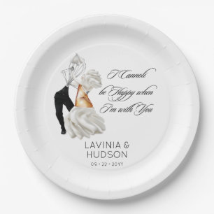 Funny Cannoli Italian Wedding Paper Plate