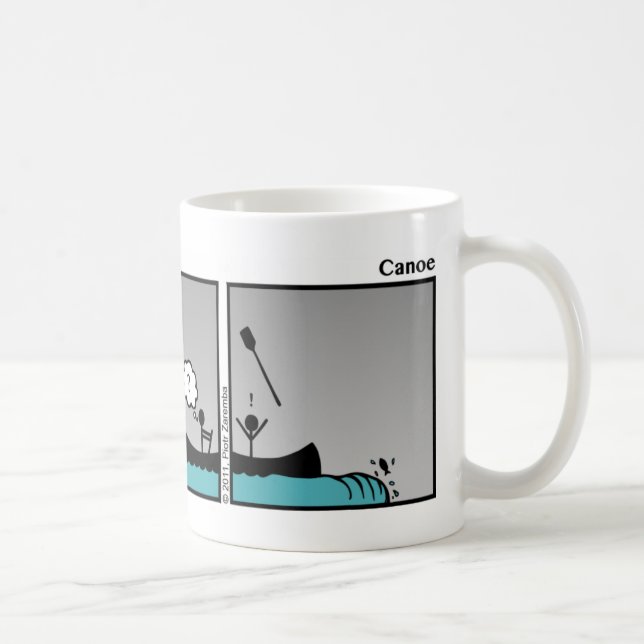 Funny Canoe Stickman Mug - 037 (Right)