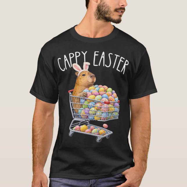 Funny Cappy Easter Capybara Easter T-Shirt (Front)