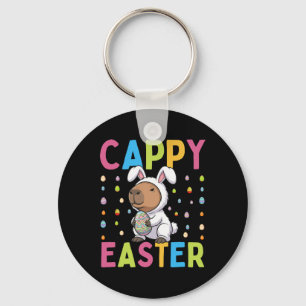 Funny Cappy Easter Capyra Animal Lovers Easter Cel Key Ring