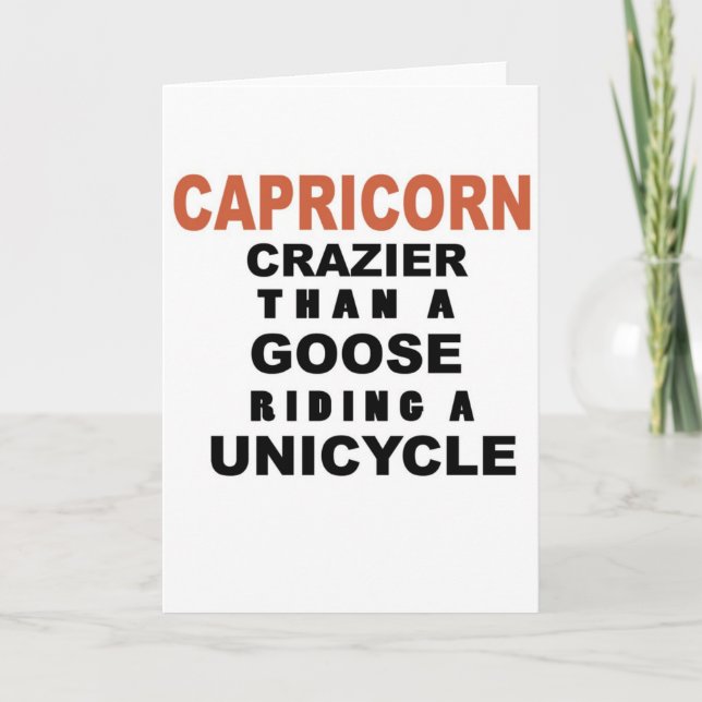 Funny Capricorn Birthday Card (Front)