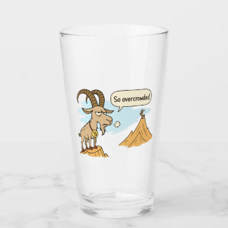 Funny Capricorn Goat – So Overcrowded Cartoon Glass