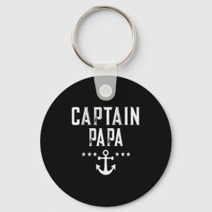 Funny Captain Papa Anchor Design  Key Ring