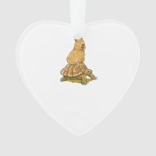 Funny Capybara Animal Turtle Cute Capybara Ornament