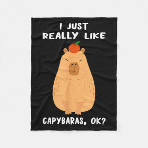 Funny Capybara Art For Men Women Kids Rodent Capyb Fleece Blanket