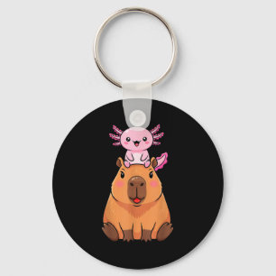 Funny Capybara Axolotl Kawaii Kids Boys Girls Anim Key Ring
