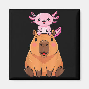 Funny Capybara Axolotl Kawaii Kids Boys Girls Anim Magnet