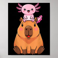 Funny Capybara Axolotl Kawaii Kids Boys Girls Anim