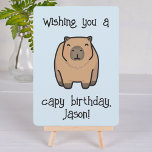 Funny Capybara Birthday Card<br><div class="desc">This Funny Capybara Birthday Card is perfect to give to capybara lovers. Send this unique card to wish your friend,  family member,  or loved one a very capy birthday! The same capybara illustration is also available on other items.</div>