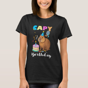 Funny Capybara Birthday tee Cute Animal Lover for