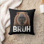 Funny Capybara Bruh  Cushion<br><div class="desc">Funny Capybara Bruh</div>