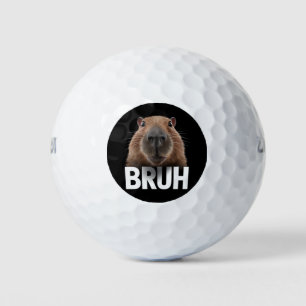 Funny Capybara Bruh  Golf Balls