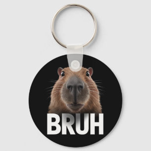 Funny Capybara Bruh  Key Ring