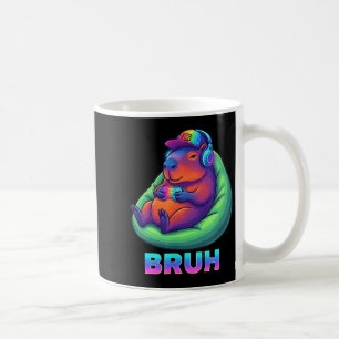 Funny Capybara Bruh Video Games Lovers Coffee Mug