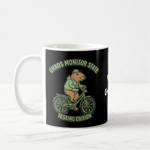 Funny Capybara Chaos Monitor State Testing Edition Coffee Mug