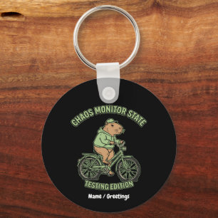 Funny Capybara Chaos Monitor State Testing Edition Key Ring