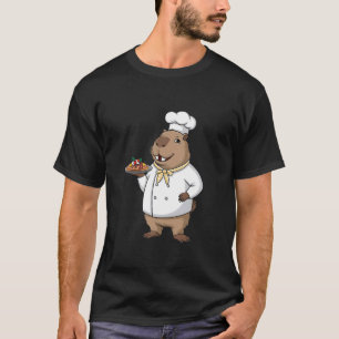Funny Capybara Chef Cooking Cute Animal Kitchen Hu T-Shirt