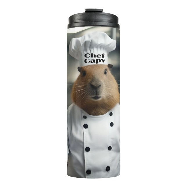 Funny Capybara Chef Thermal Tumbler (Front)