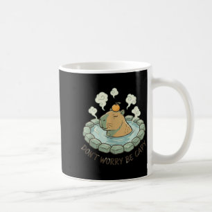 Funny capybara don't worry be capy cute rodent coffee mug