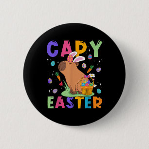 Funny Capybara Easter Day Capy Easter Eggs Capy Lo 6 Cm Round Badge
