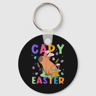 Funny Capybara Easter Day Capy Easter Eggs Capy Lo Key Ring
