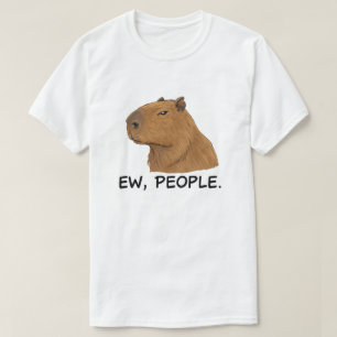 Funny Capybara Ew People Anti-Social Humor T-Shirt