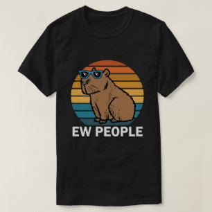 Funny Capybara Ew People Anti-Social Humor T-Shirt