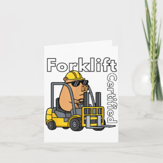 Funny capybara forklift certified operator meme  card