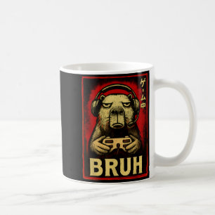 Funny Capybara Gamer Bruh Graphic Tee Men Boys Tee Coffee Mug