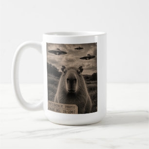 Funny Capybara Graphic Tee Alien fun Evidence Phot Coffee Mug