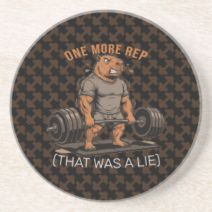 Funny Capybara Gym One More Rep That Was A Lie Coaster