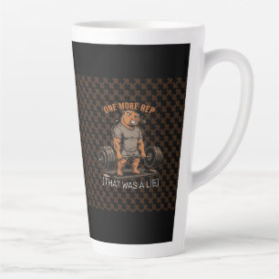 Funny Capybara Gym One More Rep That Was A Lie Latte Mug