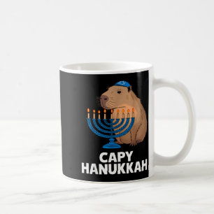 Funny Capybara Happy Hanukkah Chanukah Jewish Men  Coffee Mug