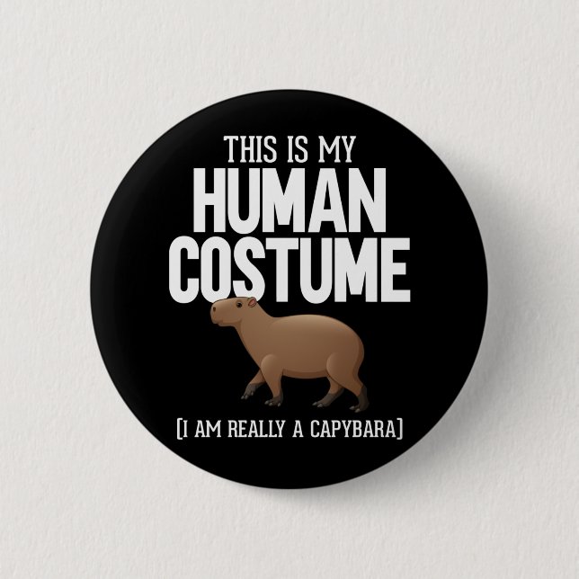 Funny Capybara Lover Cute Animal 6 Cm Round Badge (Front)