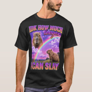 Funny Capybara Meme Idk How Much Longer I Can Slay T-Shirt