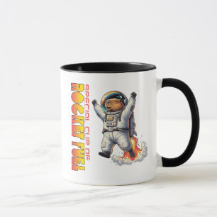Funny Capybara Morning Rocket Fuel Dad Joke Mug