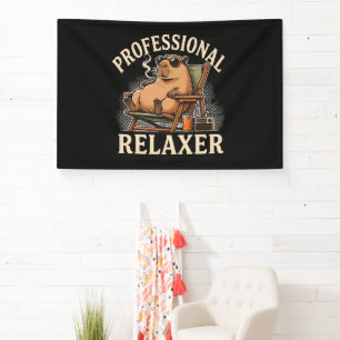 Funny Capybara Professional Relaxer Banner