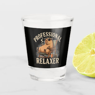 Funny Capybara Professional Relaxer Shot Glass