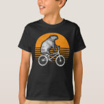Funny Capybara Riding Bike Retro Capibara Bicycle T-Shirt<br><div class="desc">Capybara's are super cute! Who wouldn't want to chill out with one? The perfect artwork design for capybara owners or lovers.</div>