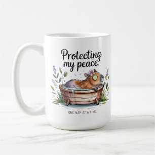 Funny Capybara Self Care Mug - Nap Time Coffee Cup