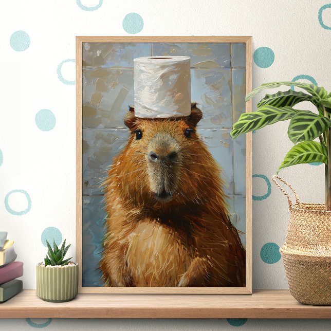 Funny Capybara Toilet Paper Poster (Creator Uploaded)