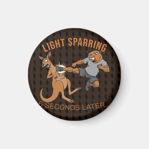 Funny Capybara vs Kangaroo Light Sparring MMA Meme Magnet