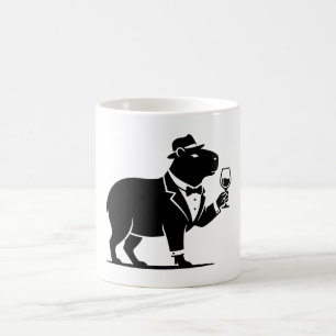 Funny Capybara Wineglass Minimalist Modern Coffee Mug