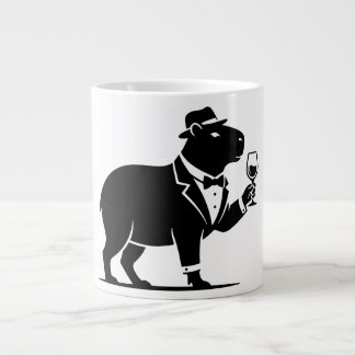 Funny Capybara Wineglass Minimalist Modern Large Coffee Mug